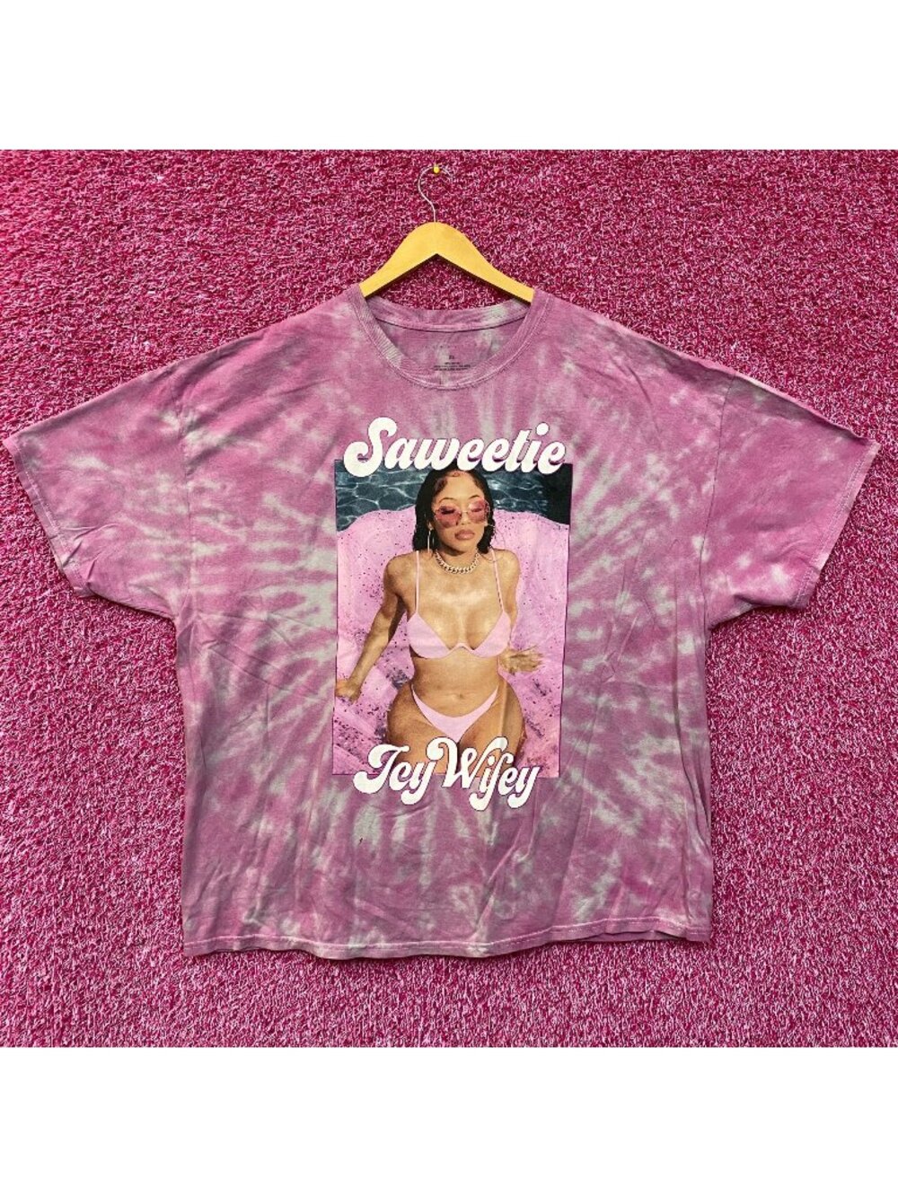 Saweetie Icy Wifey High Maintenance Oversized Rap Tie Dye 2X